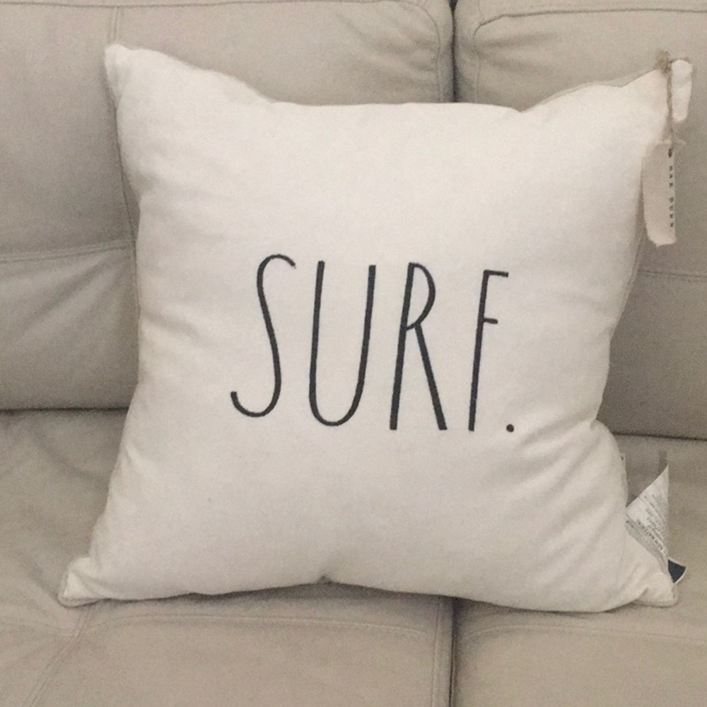 Rae Dunn SURF accent pillow